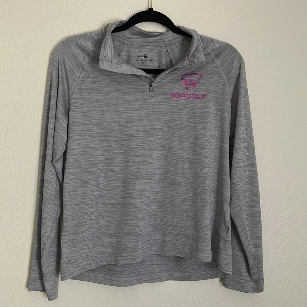 size M top golf quarter zip athletic jacket